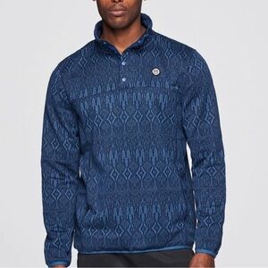 Avalanche Outdoor Supply Rossmore 1/4 Snap Mock Neck Sweater Size XL Blue Winter